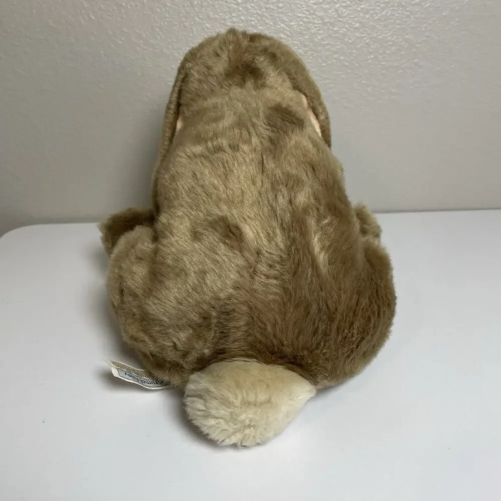 Vintage Animal Alley Toys R Us Lop Ear Rabbit Plush Stuffed Bunny Weighted Brown